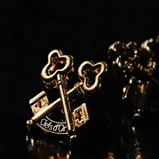 Photograph of our concierge gold keys.