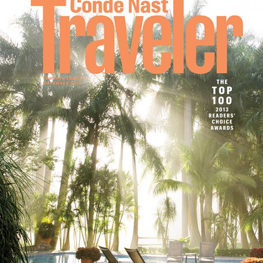 photograph of the cover of the magazine from Conde Nast Traveler which dates back to 2013