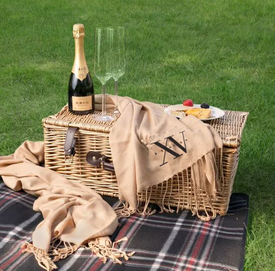 Fifteen Beacon's picnic basket that is available through room service and can be brought outside to enjoy on the Boston Commons Park.
