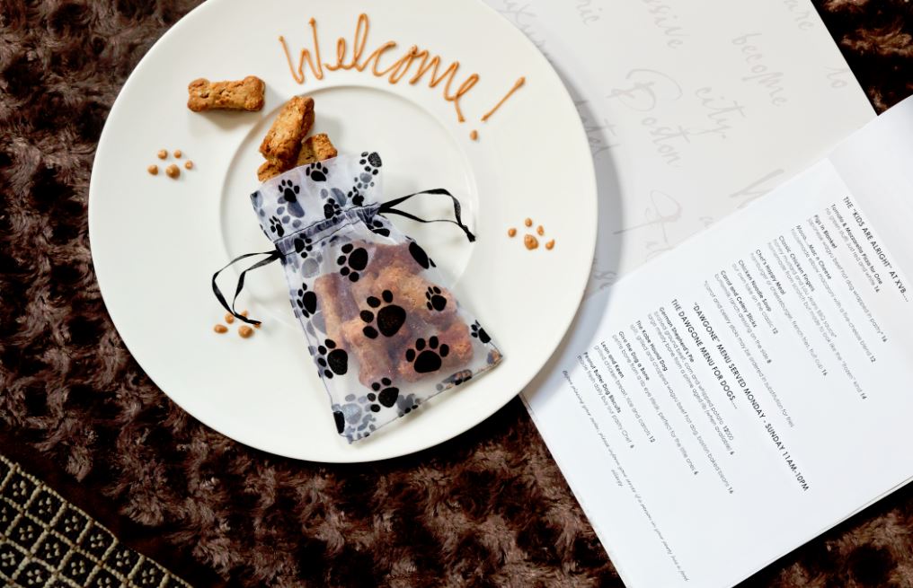 Sample of our dog welcome amenity featuring a secret peanut butter recipe that is human friendly and dog approved.