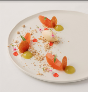 Photograph of a dessert from pastry chef Christos